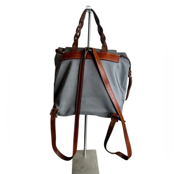 Dooney & Bourke Gray nylon flap backpack - Picture 2 of 9